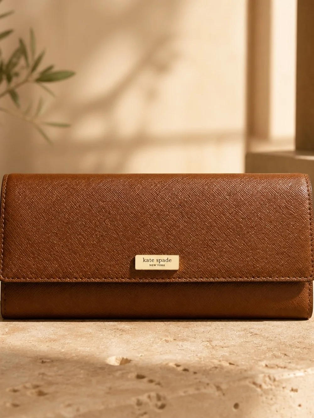 Kate Spade Women's Newbury Lane Satchel & Kate Spade Brown Leather Wallet